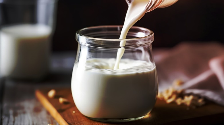 pouring buttermilk