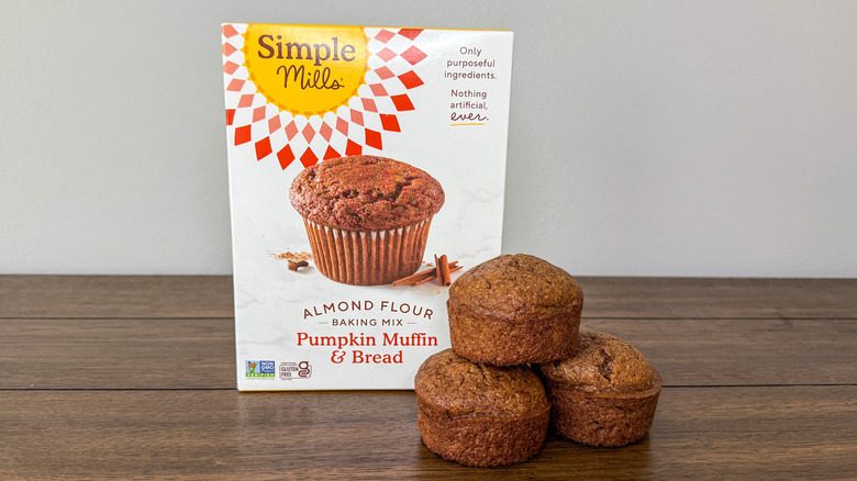 Box of simple mills pumpkin muffin mix