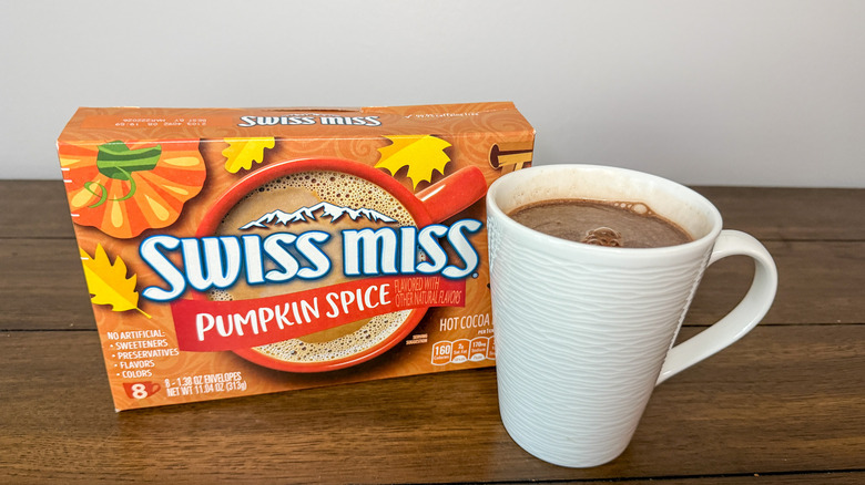 Box of Swiss Miss pumpkin spice hot chocolate