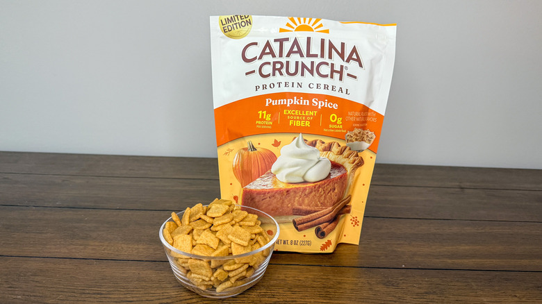 Bag of pumpkin spice Catalina Crunch cereal