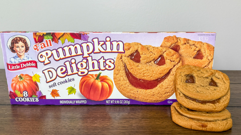 Box of Little Debbie Pumpkin Delight cookies