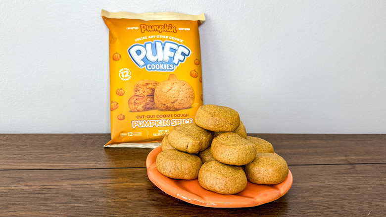 Plate of pumpkin cookies