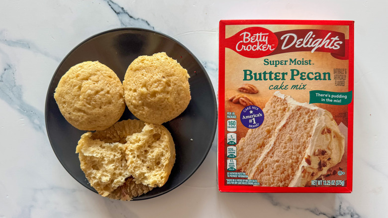 Cake mix with cupcakes on a plate