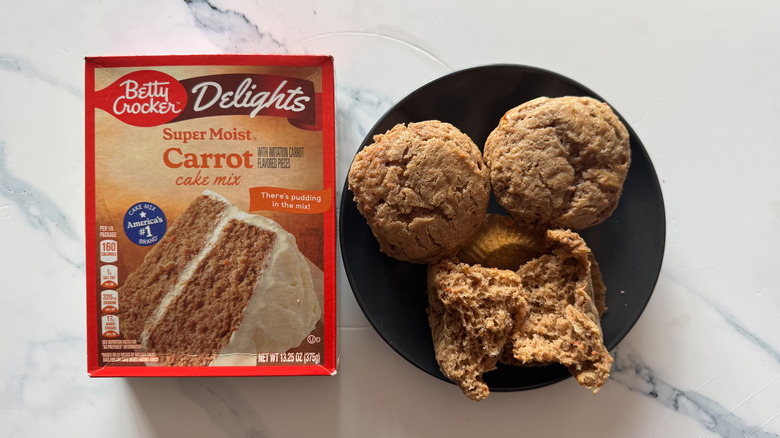 Cake mix with cupcakes on a plate