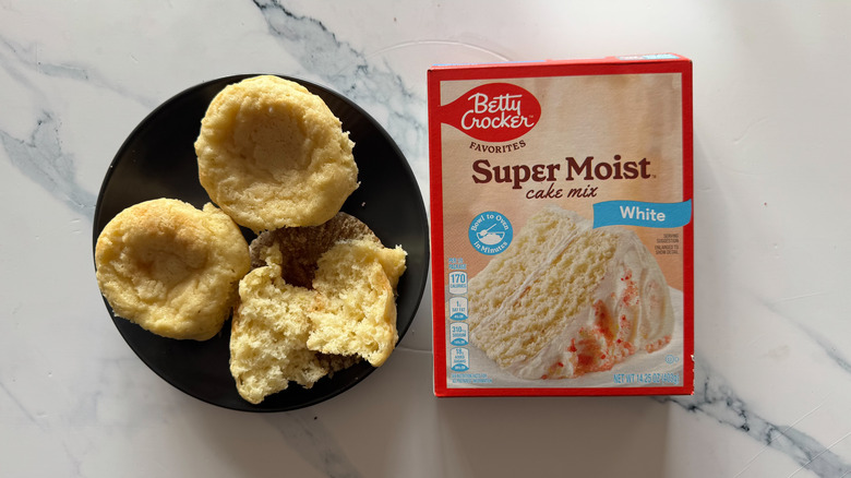 Cake mix with cupcakes on a plate