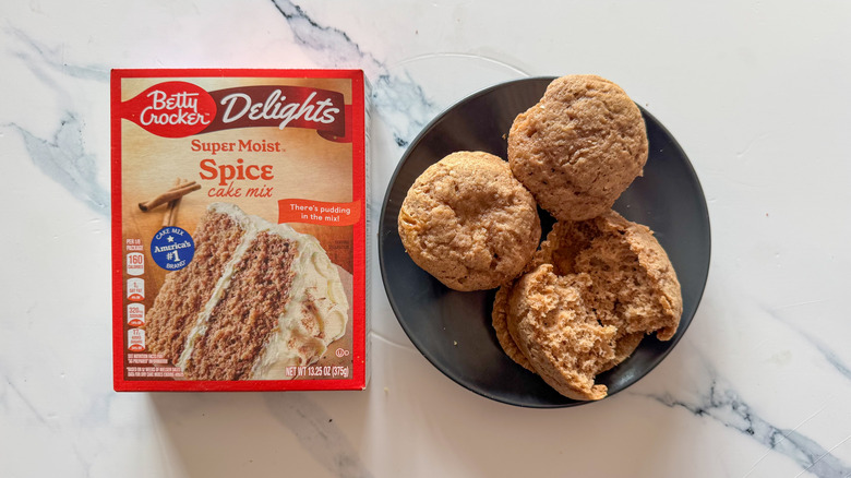 Cake mix with cupcakes on a plate