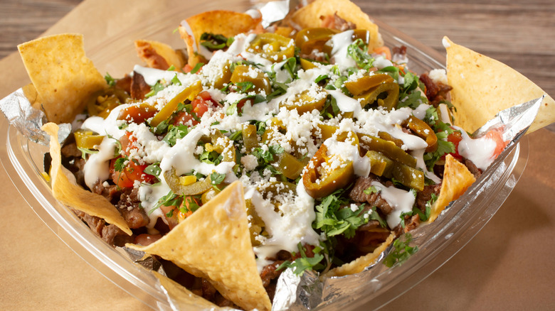 served container of nachos