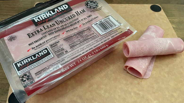 A package of Kirkland Extra Lean Ham