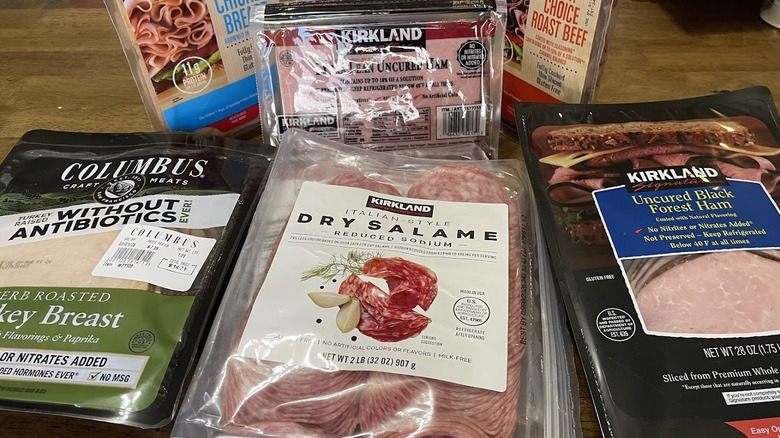 A selection of Costco deli meat