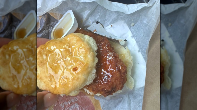 McDonald's biscuit with honey