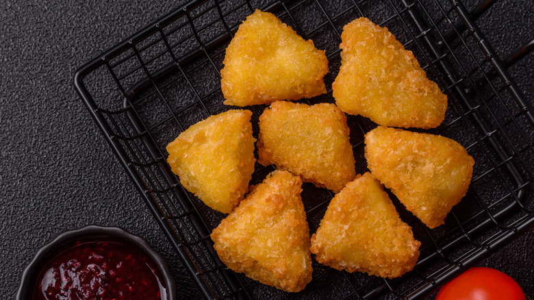 Fried brie wedges