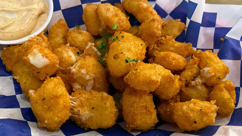Basket of fried cheese curds