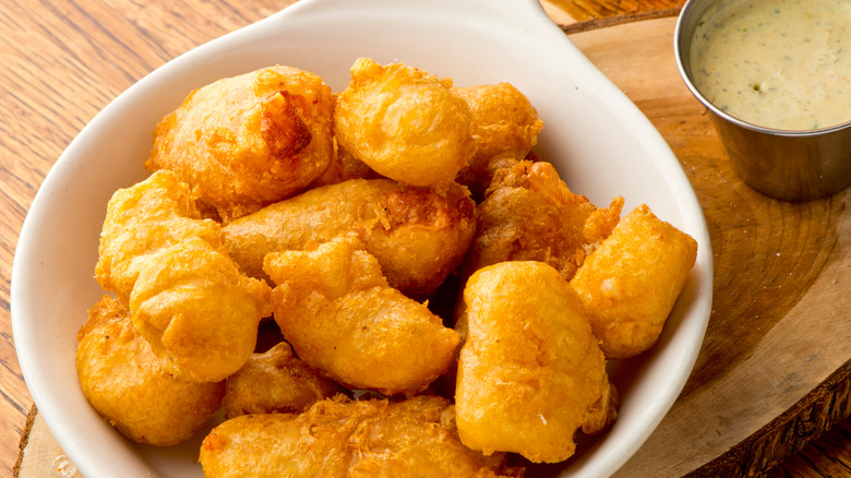 Beer battered and fried appetizers