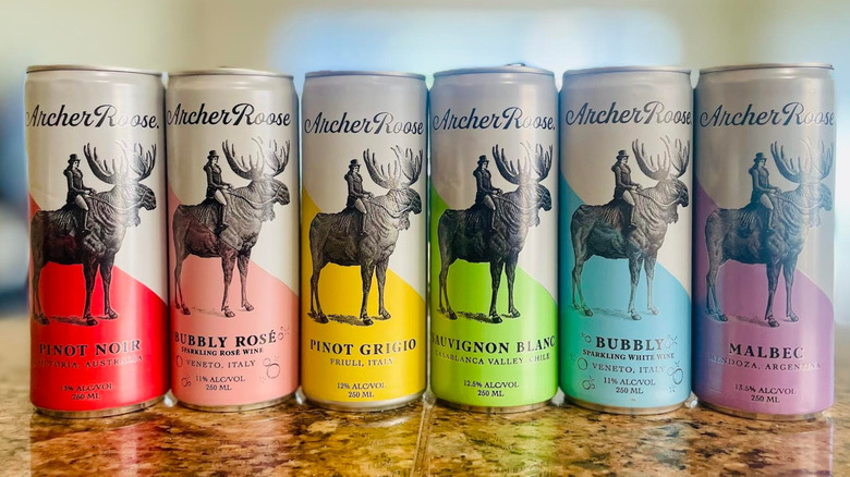Collection of Archer Roose canned wines