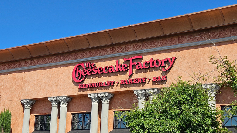 The exterior of a Cheesecake Factory restaurant