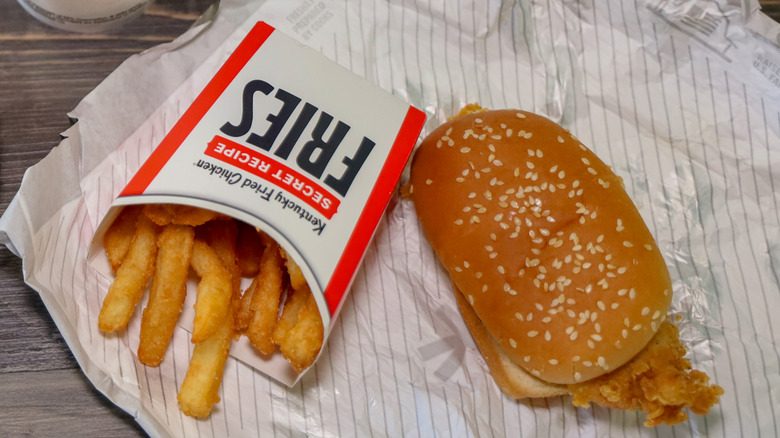 KFC Chicken Littles combo meal