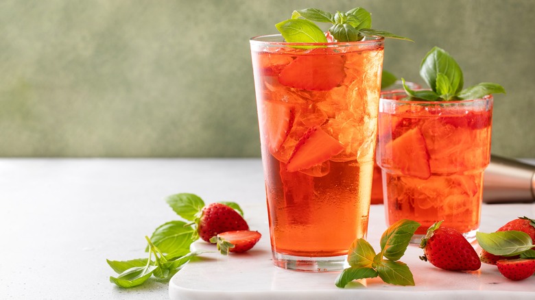 strawberry and basil water