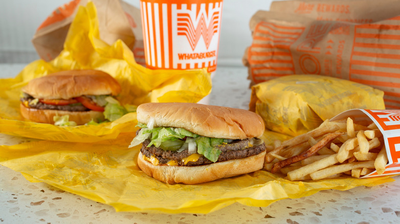 Whataburger burgers and fries