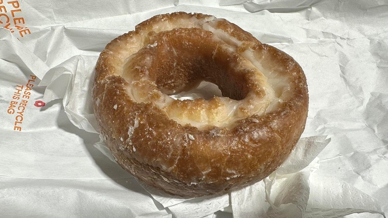 Decadent sour cream glazed donut