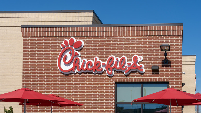 The exterior of a chick-fil-a