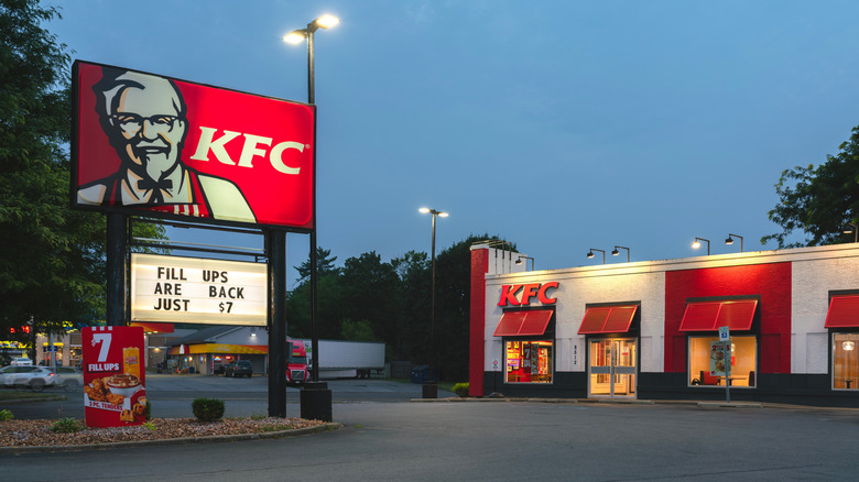 Outside of a KFC