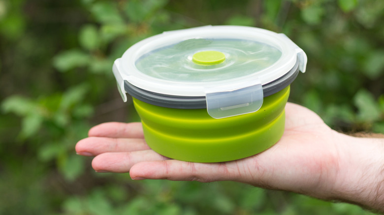 Collapsible airtight container