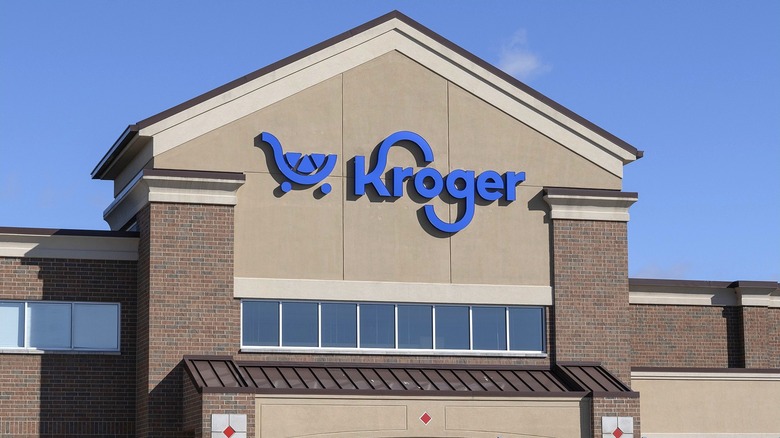 An exterior shot of a Kroger store