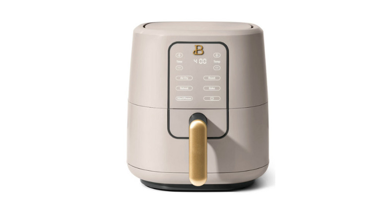 Beautiful 3-Quart Digital Air Fryer on white background.