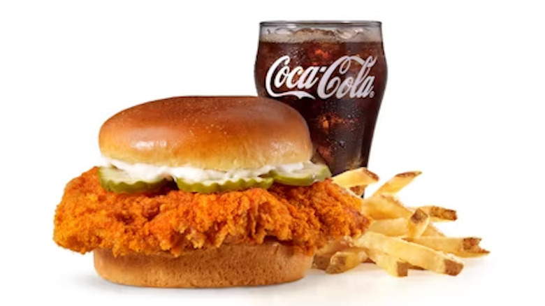 Hardee's Nashville hot chicken sandwich