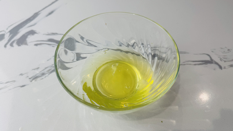 Egg whites in bowl