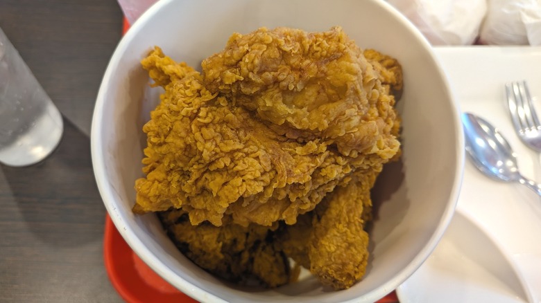 KFC fried chicken in box