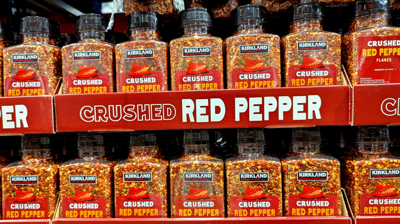 Kirkland Signature Crushed Red Pepper on shelf