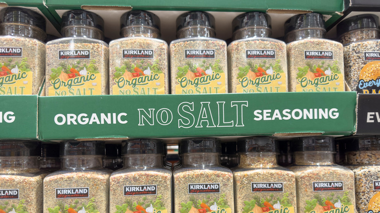 Kirkland Signature No Salt Seasoning on shelf