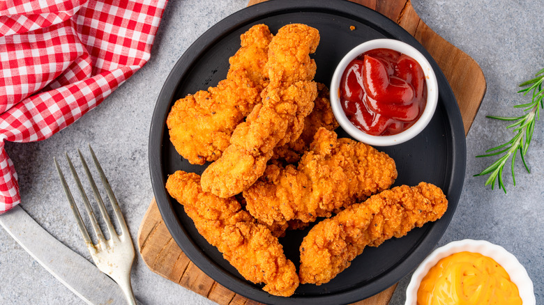 Plate of chicken tenders