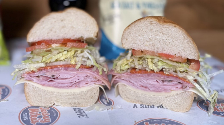 Sliced Jersey Mike's sub
