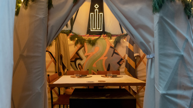 A view of a private dining room at Crown Shy