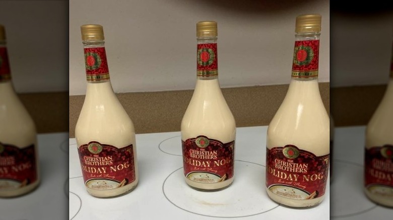 Three bottles of Christian Brothers eggnog