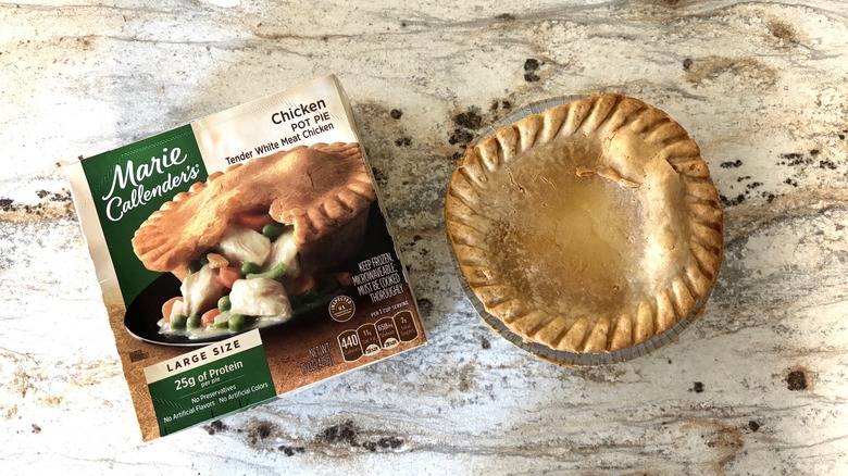 Marie Callender's chicken pot pie with box