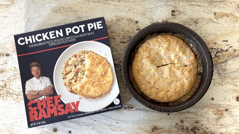 Gordon Ramsay chicken pot pie with box