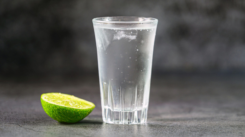 Vodka with a lime