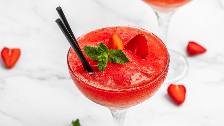Strawberry wine slushie