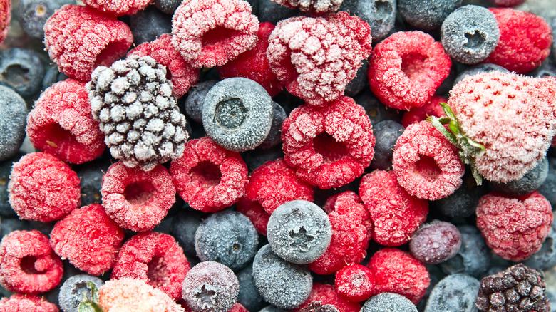 Assorted frozen berries