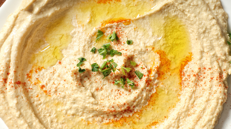 A bowl of hummus
