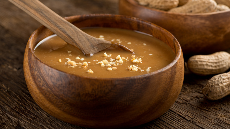 Thai satay sauce in a bowl