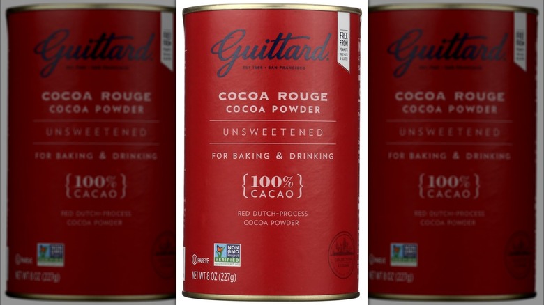 Guittard cocoa powder in a canister