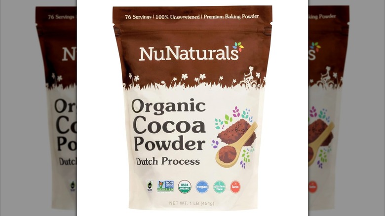 NuNaturals cocoa powder bag