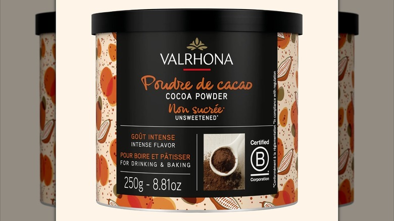 Valrhona cocoa powder tin