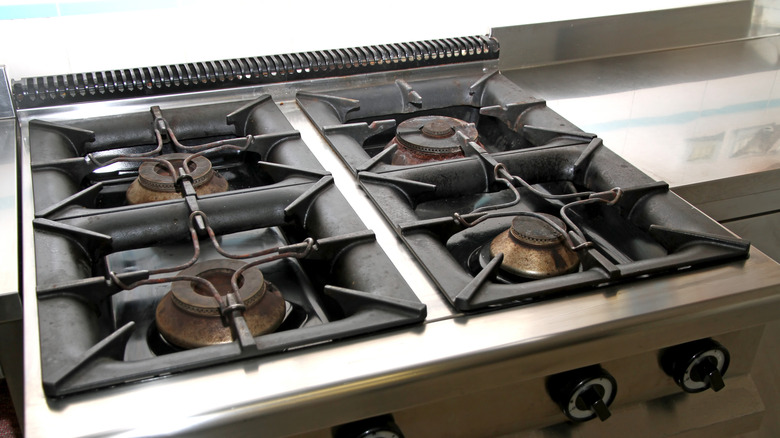 Industrial kitchen gas stove