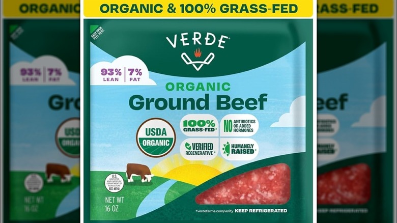 A package of Verde Farms Ground Beef 93% Lean/7% Fat
