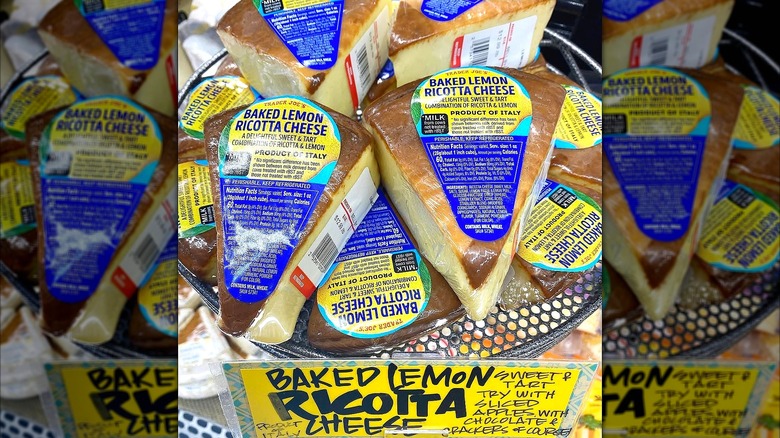 Trader Joe's Baked Lemon Ricotta Cheese wheels in-store